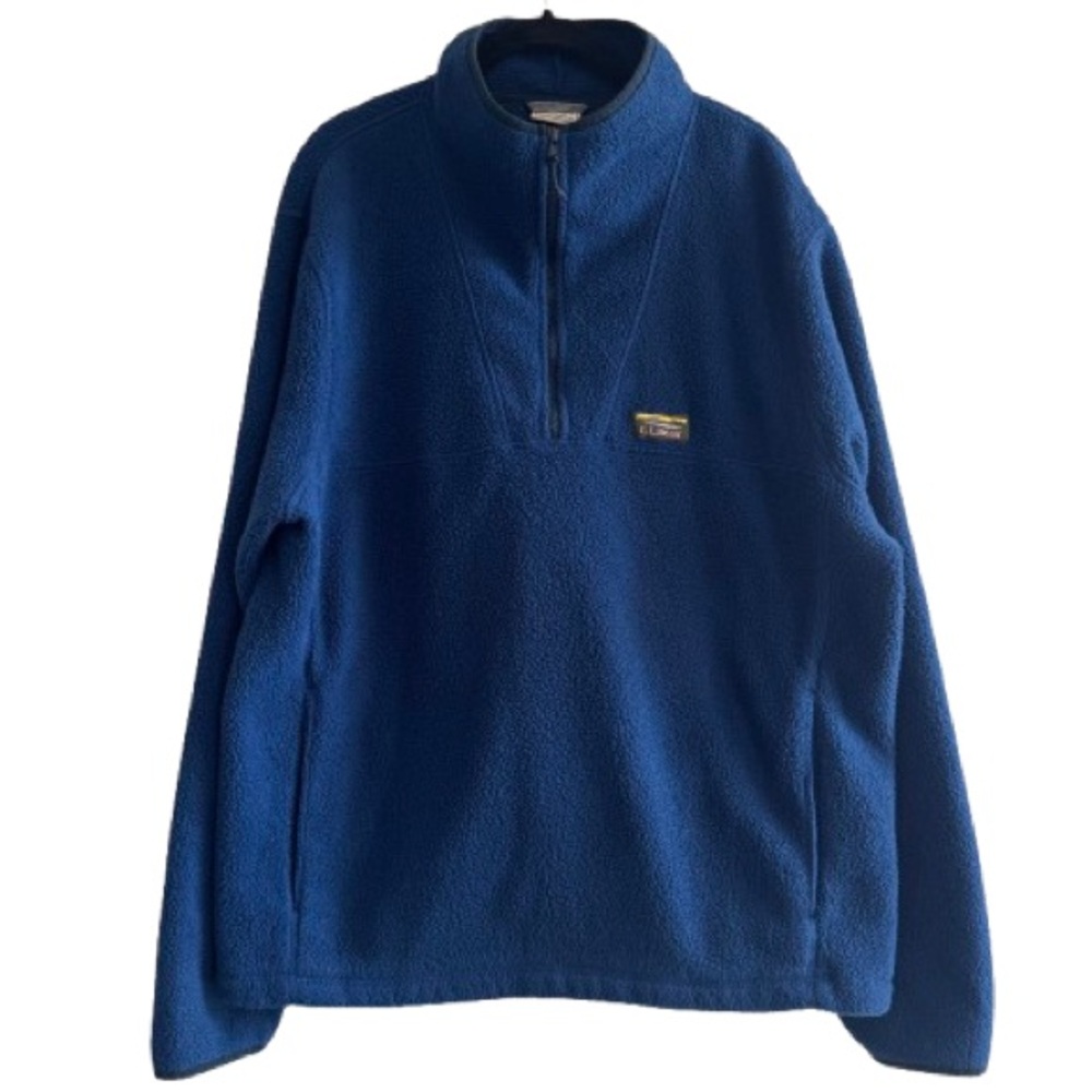 L.L. Bean Katahdin Fleece Pullover Sherpa Sweater Blue Midweight Soft Outdoor